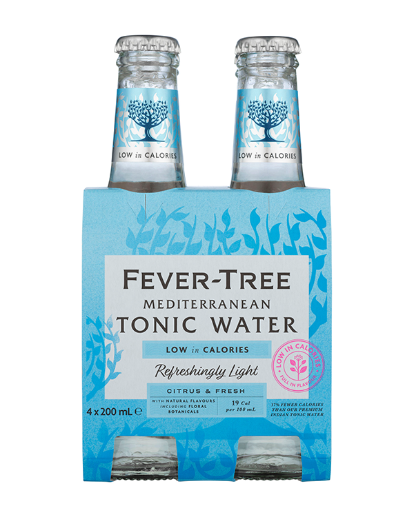 Fever-Tree Refreshingly Light Mediterranean Tonic Water 200ml 4pk