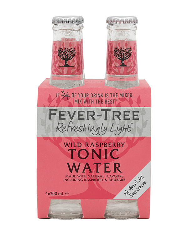 Fever-Tree Refreshingly Light Wild Raspberry Tonic Water 200ml 4pk