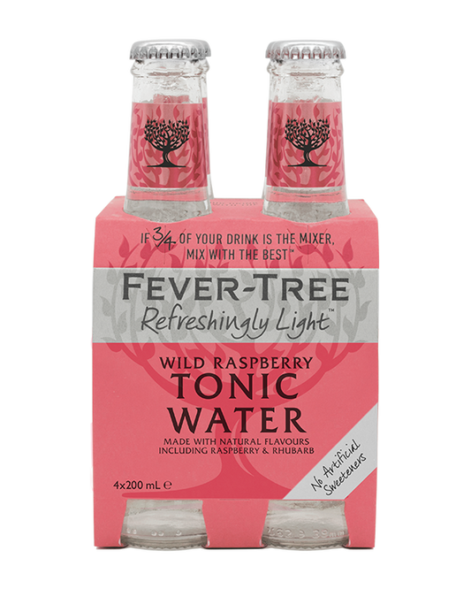 Fever-Tree Refreshingly Light Wild Raspberry Tonic Water 200ml 4pk