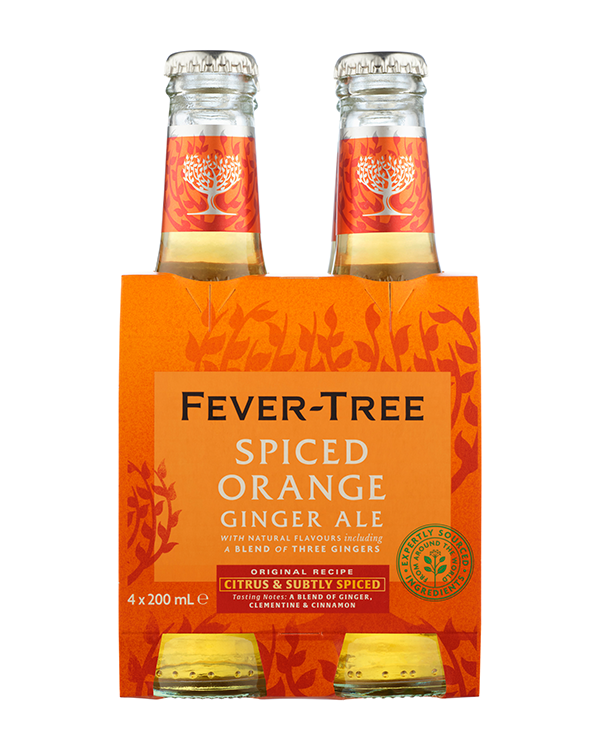 Fever-Tree Spiced Orange Ginger Ale 200ml 4pk